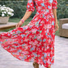 Minelda | Elegant Floral V-neck Dress