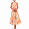 Aurora | Halter Watercolor Maxi Dress