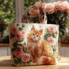 High-Capacity Quilted Tote Bag with Digital Print