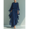Aurora | Elegant Chiffon Set with Ruffle Detail
