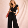 Lena | Airy V-Neck Wide Leg Co-Ord Set