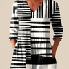 Quinn | Longline Blouse with Statement Print