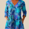 Riley | Longline Blouse with Statement Print