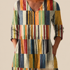 Avery | Longline Blouse with Statement Print