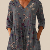 Kira | Longline Blouse with Statement Print