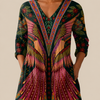 Mila | Longline Blouse with Statement Print