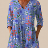 Amelie | Longline Blouse with Statement Print