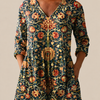 Liora | Longline Blouse with Statement Print