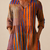 Elowen | Longline Blouse with Statement Print