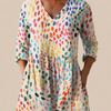 Noelle | Longline Blouse with Statement Print