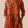 Kaia | Longline Blouse with Statement Print