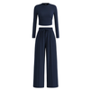 HAVEN™ – Ribbed Knit Crop Top Lounge Set