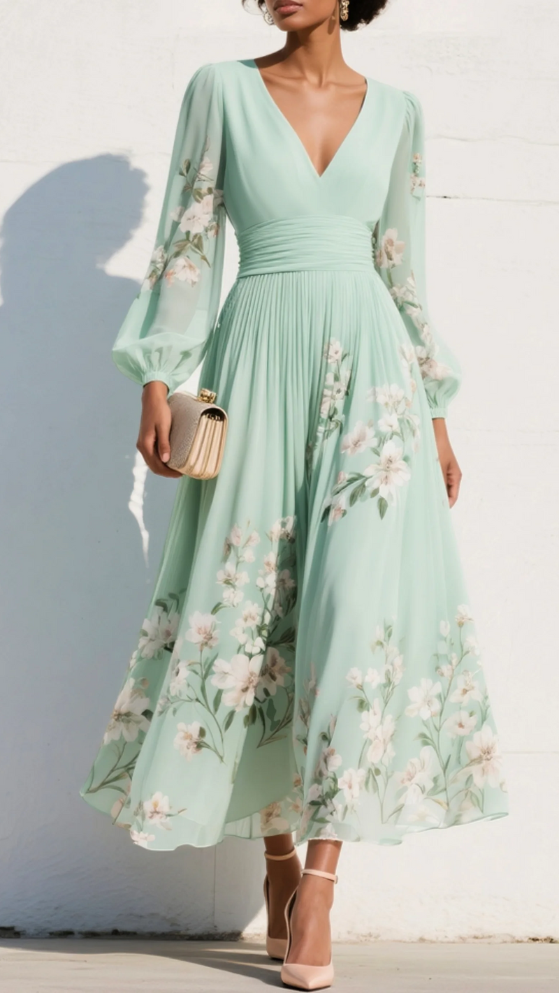 Olivia | Floral Midi Dress