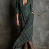 Margot | Plaid Lapel Shirt Maxi Dress