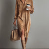 Eleanor | Corduroy Chest-Pocket Midi Dress