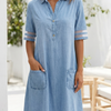SUNDAY DENIM MIDI DRESS