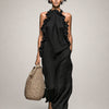 Emilia | Ruffle Linen Maxi Dress