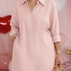Women's Solid Color Shirt Collar Long-sleeved Casual Loose Cotton And Linen Top